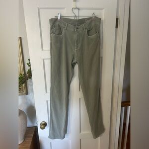 Faherty Stretch Terry 5-Pocket Pant in Faded Olive